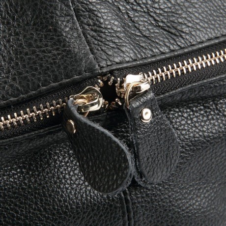 TRENDY PU LEATHER ZIPPER DESIGN SHOULDER BAG FOR LADIES