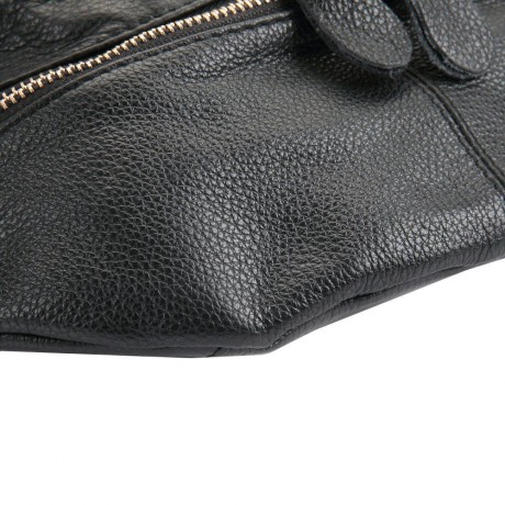 TRENDY PU LEATHER ZIPPER DESIGN SHOULDER BAG FOR LADIES