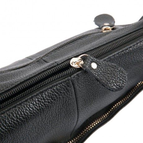 TRENDY PU LEATHER ZIPPER DESIGN SHOULDER BAG FOR LADIES