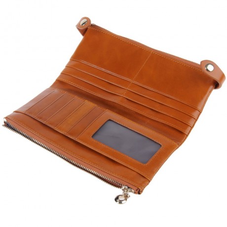 SOLID DOUBLE ZIPPER MULTI CARD BITS WALLETS FOR LADIES