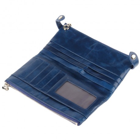 SOLID DOUBLE ZIPPER MULTI CARD BITS WALLETS FOR LADIES