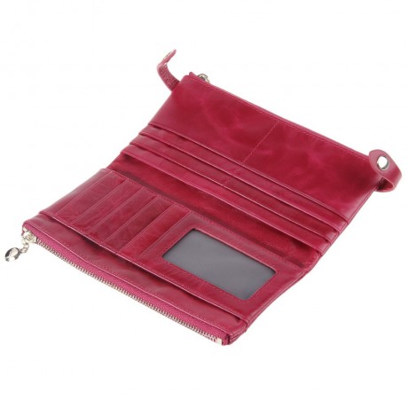SOLID DOUBLE ZIPPER MULTI CARD BITS WALLETS FOR LADIES