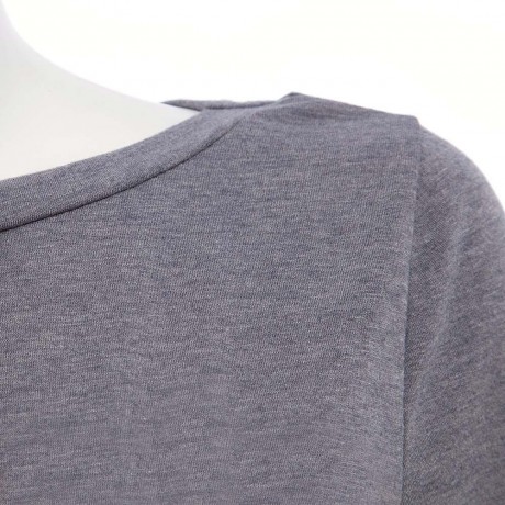 SEXY ROUND COLLAR LONG SLEEVE HOLLOW OUT LACE-UP WOMEN T-SHIRT