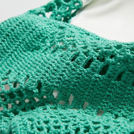 SEXY JEWEL COLLAR SLEEVELESS HOLLOW OUT KNITTED JUMPSUIT SWIMSUIT FOR WOMEN