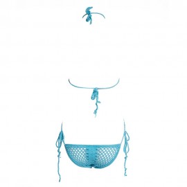 SEXY JEWEL COLLAR SLEEVELESS HOLLOW OUT KNITTED JUMPSUIT SWIMSUIT FOR WOMEN