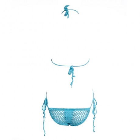 SEXY JEWEL COLLAR SLEEVELESS HOLLOW OUT KNITTED JUMPSUIT SWIMSUIT FOR WOMEN