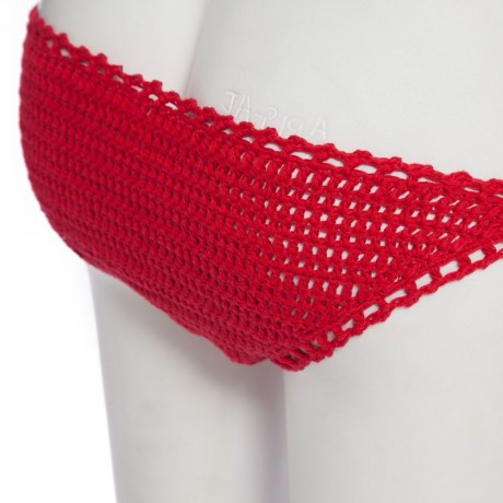 SEXY FRESH WATERMELON DESIGN WIRE FREE BACKLESS KNITED WOMEN BIKINI SET