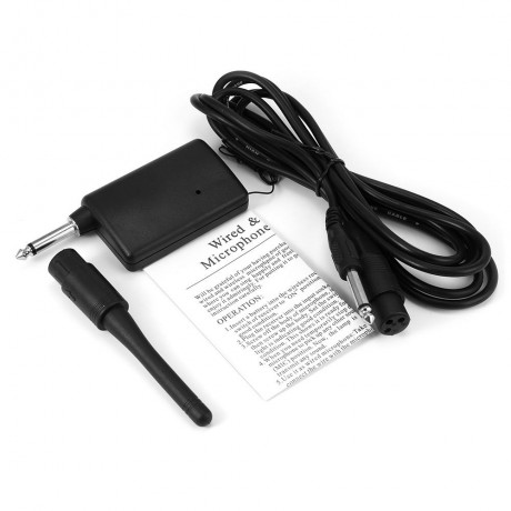 WM308 2 IN 1 WIRED WIRELESS HANDHELD DYNAMIC MICROPHONE WITH RECEIVER FOR KARAOKE