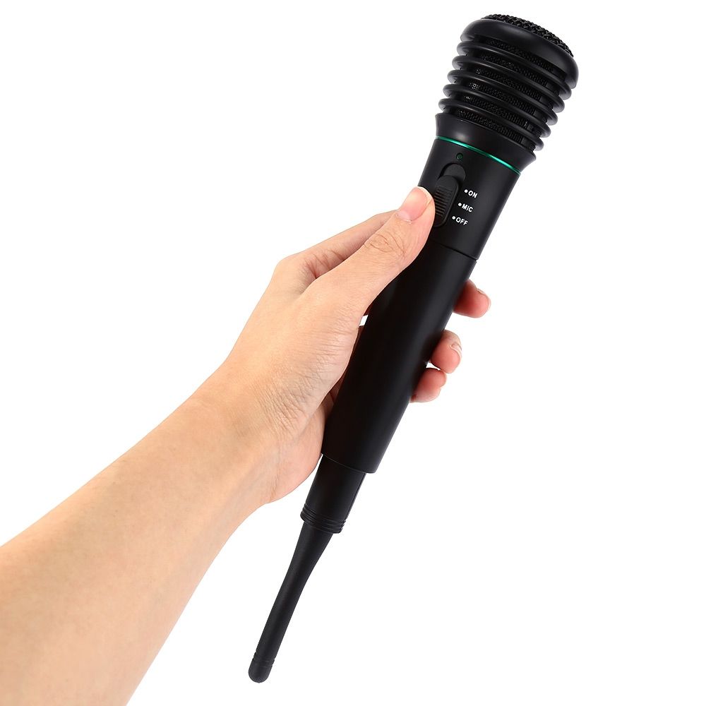WM308 2 IN 1 WIRED WIRELESS HANDHELD DYNAMIC MICROPHONE WITH RECEIVER FOR KARAOKE