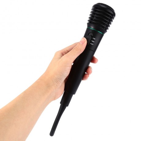 WM308 2 IN 1 WIRED WIRELESS HANDHELD DYNAMIC MICROPHONE WITH RECEIVER FOR KARAOKE