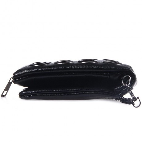 HOLLOW OUT CIRCLE ZIPPER DESIGN SHOULDER BAGS FOR  LADIES