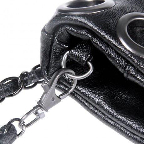 HOLLOW OUT CIRCLE ZIPPER DESIGN SHOULDER BAGS FOR  LADIES