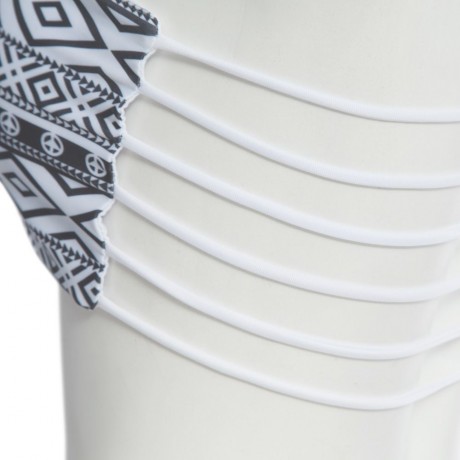 SEXY PRINTED TUBE TOP   LOW WAIST COTTON BLEND BRIEFS TWO PIECE BIKINI SET FOR WOMEN