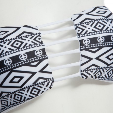 SEXY PRINTED TUBE TOP   LOW WAIST COTTON BLEND BRIEFS TWO PIECE BIKINI SET FOR WOMEN