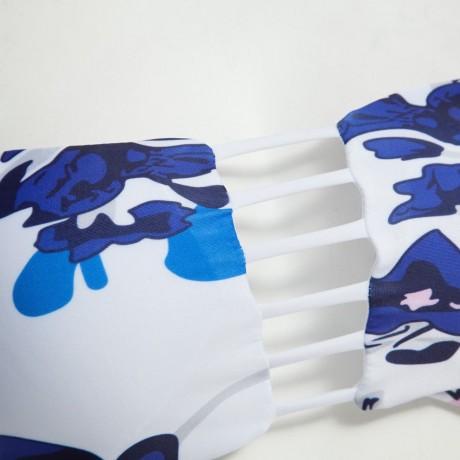 SEXY PRINTED TUBE TOP   LOW WAIST COTTON BLEND BRIEFS TWO PIECE BIKINI SET FOR WOMEN