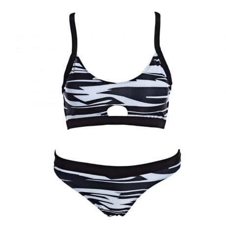 SEXY SPAGHETTI STRAP PRINTED TWO-PIECE SEPARATE SWIMWEAR FOR WOMEN