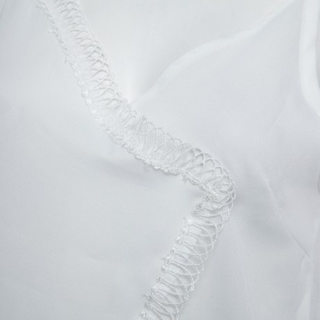 SEXY SPAGHETTI STRAP PURE COLOR CHIFFON ASYMMETRICAL WRAP TOP