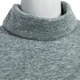 CASUAL TURTLE NECK SLEEVELESS ASYMMETRIC SOLID COLOR T-SHIRT FOR WOMEN