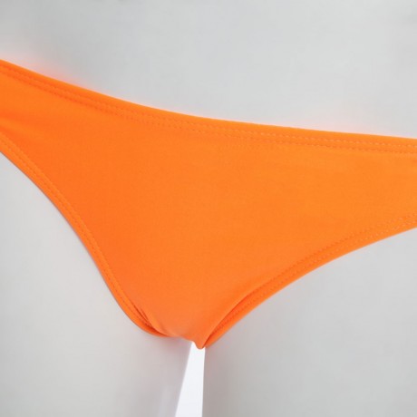 SEXY HALTER PUSH UP PURE COLOR BRA   LOW WAIST BRIEFS TWO PIECE BIKINI SET FOR WOMEN