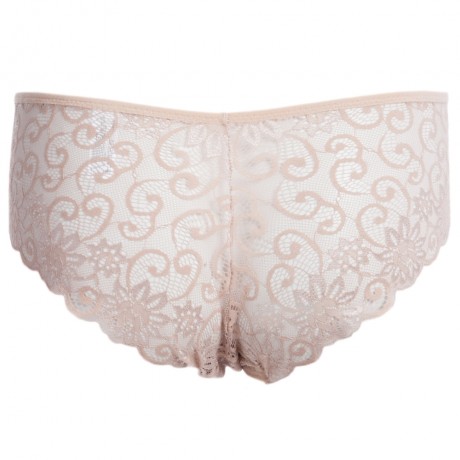 SEXY MIDDLE WAIST HOLLOW OUT LACE PATCHWORK DESIGN SOLID COLOR PANTIES FOR WOMEN