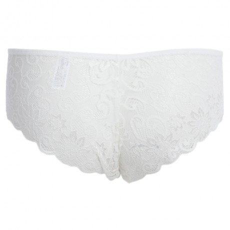 SEXY MIDDLE WAIST HOLLOW OUT LACE PATCHWORK DESIGN SOLID COLOR PANTIES FOR WOMEN