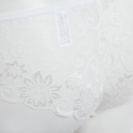SEXY MIDDLE WAIST HOLLOW OUT LACE PATCHWORK DESIGN SOLID COLOR PANTIES FOR WOMEN