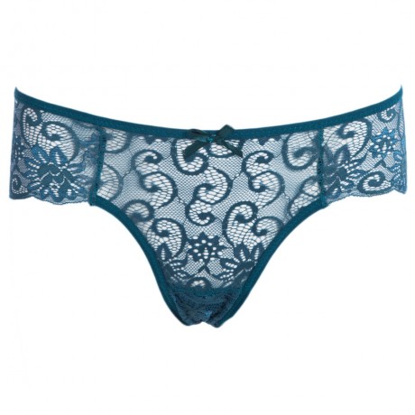 SEXY MIDDLE WAIST HOLLOW OUT LACE PATCHWORK DESIGN SOLID COLOR PANTIES FOR WOMEN