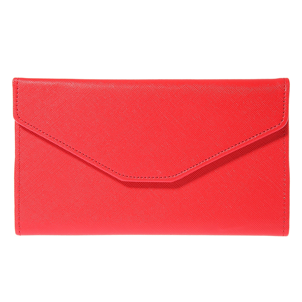 GUAPABIEN SOLID COLOR SNAP FASTENER CELL PHONE ENVELOPE CLUTCH WALLET