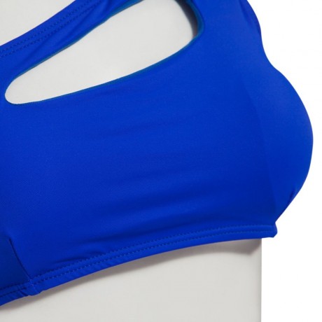 SEXY ONE SHOULDER PURE COLOR CUT OUT BANDAGE MONOKINI FOR WOMEN