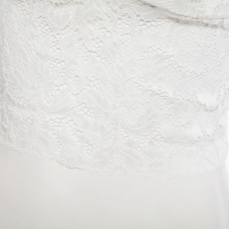 SWEET V-NECK SPAGHETTI STRAP PERSPECTIVE HOLLOW OUT LACE DESIGN SHORT VEST FOR WOMEN