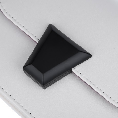 GUAPABIEN VINTAGE ONE-SHOULDER SOLID COLOR ARTIFICIAL LEATHER WOODEN LOCK MESSAGE BAGS