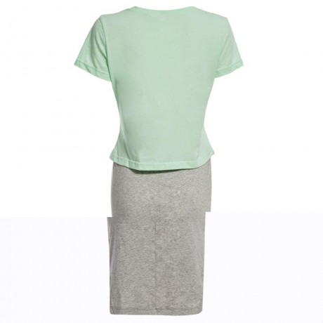 SIMPLE STYLE ROUND COLLAR SHORT SLEEEVE COTTON BLEND PURE COLOR T-SHIRT FOR WOMEN