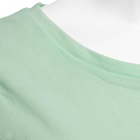 SIMPLE STYLE ROUND COLLAR SHORT SLEEEVE COTTON BLEND PURE COLOR T-SHIRT FOR WOMEN