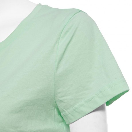 SIMPLE STYLE ROUND COLLAR SHORT SLEEEVE COTTON BLEND PURE COLOR T-SHIRT FOR WOMEN