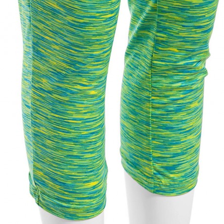ACTIVE U-NECK STRIPES SEE-THROUGH TANK TOP   ELASTIC WAIST CAPRI LEGGINGS TWINSET FOR WOME