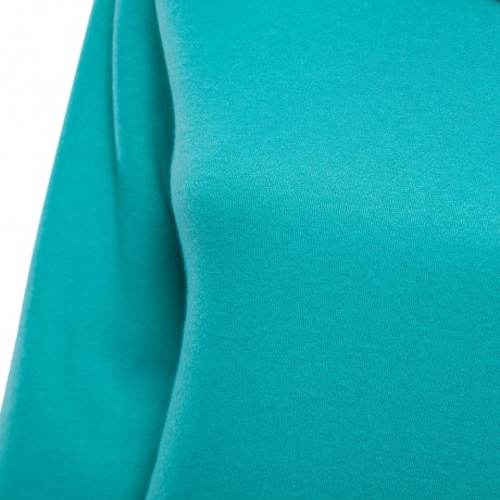 CASUAL STYLE HOODED LONG SLEEVE PURE COLOR POCKET DESIGN HOODIE FOR LADIES