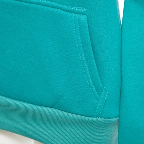 CASUAL STYLE HOODED LONG SLEEVE PURE COLOR POCKET DESIGN HOODIE FOR LADIES
