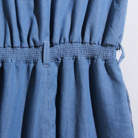 WOMEN'S STYLISH STRAPLESS DENIM JUMPSUIT