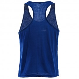 ACTIVE SCOOP COLLAR PRINTED COTTON BLEND RACERBACK GYM TANK FOR MEN