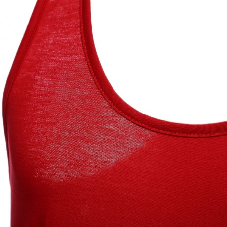 ACTIVE SCOOP COLLAR PRINTED COTTON BLEND RACERBACK GYM TANK FOR MEN