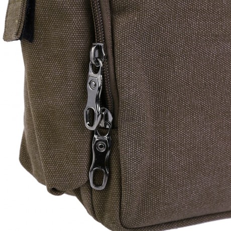 7.2 L LETTER EMBELLISHMENT DUAL PURPOSES SHOULDER CROSSBODY CANVAS MESSENGER BAG FOR MEN W