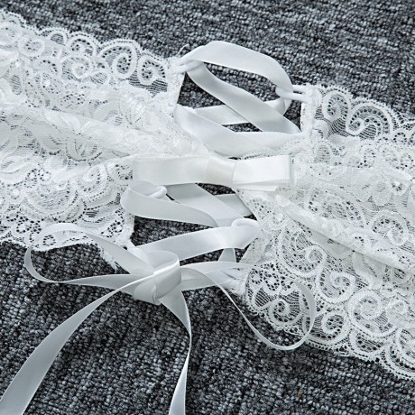 SEXY LACEWORK BOWTIE PUSH UP STRAPLESS BACK BANDAGE BRA   LOW ELASTIC WAIST T-BACK HOLLOW 