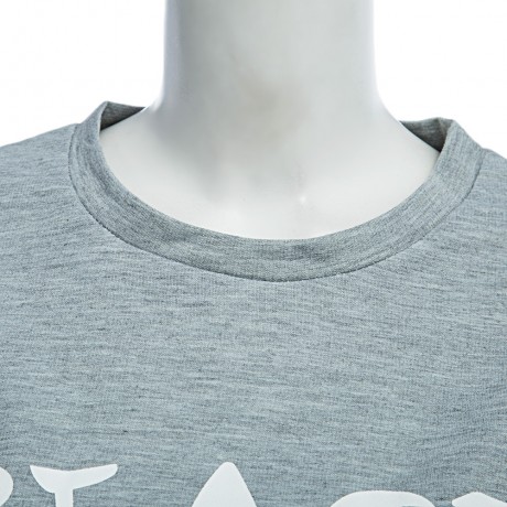 CASUAL ROUND COLLAR SHORT SLEEVE LETTER PRINT T-SHIRT   DRAWSTRING SHORTS TWINSET FOR WOME