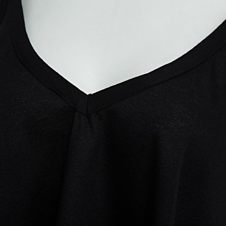 PREPPY STYLE LACE-UP BOWTIE LOOSE-FITTING SOLID COLOR TANK TOP FOR WOMEN