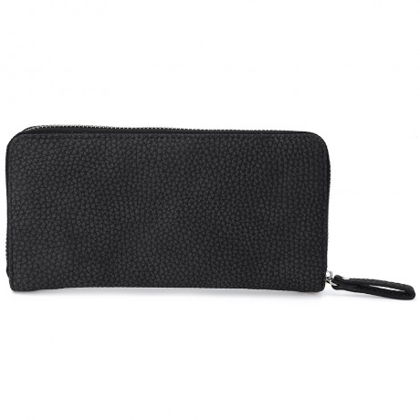 GUAPABIEN BOWKNOT EMBELLISHMENT LICHEE PATTERN HORIZONTAL ZIPPER WALLET FOR LADY