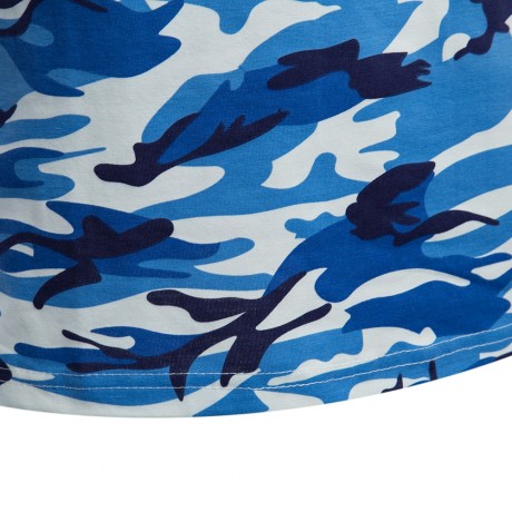 ROUND COLLAR SHORT SLEEVE CAMOUFLAGE COTTON BLEND CASUAL T-SHIRT FOR MEN