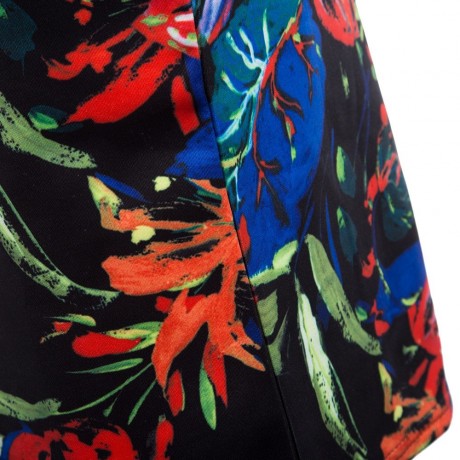 VINTAGE HIGH WAIST FLORAL BODYCON MIDI SKIRT FOR WOMEN