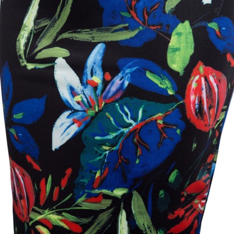 VINTAGE HIGH WAIST FLORAL BODYCON MIDI SKIRT FOR WOMEN