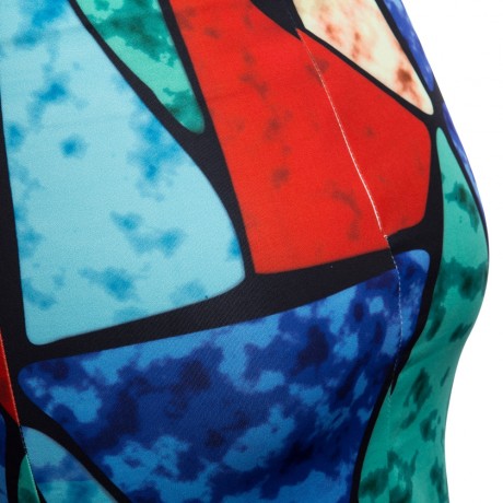 OL STYLE HIGH WAIST COLOR BLOCK SHEATHY MIDI SKIRT FOR WOMEN