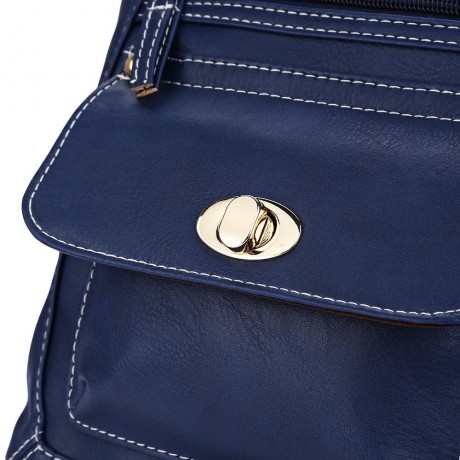 GUAPABIEN SOLID COLOR TURN LOCK ZIPPER VERTICAL DUAL PURPOSES SHOULDER MESSENGER BAG FOR W